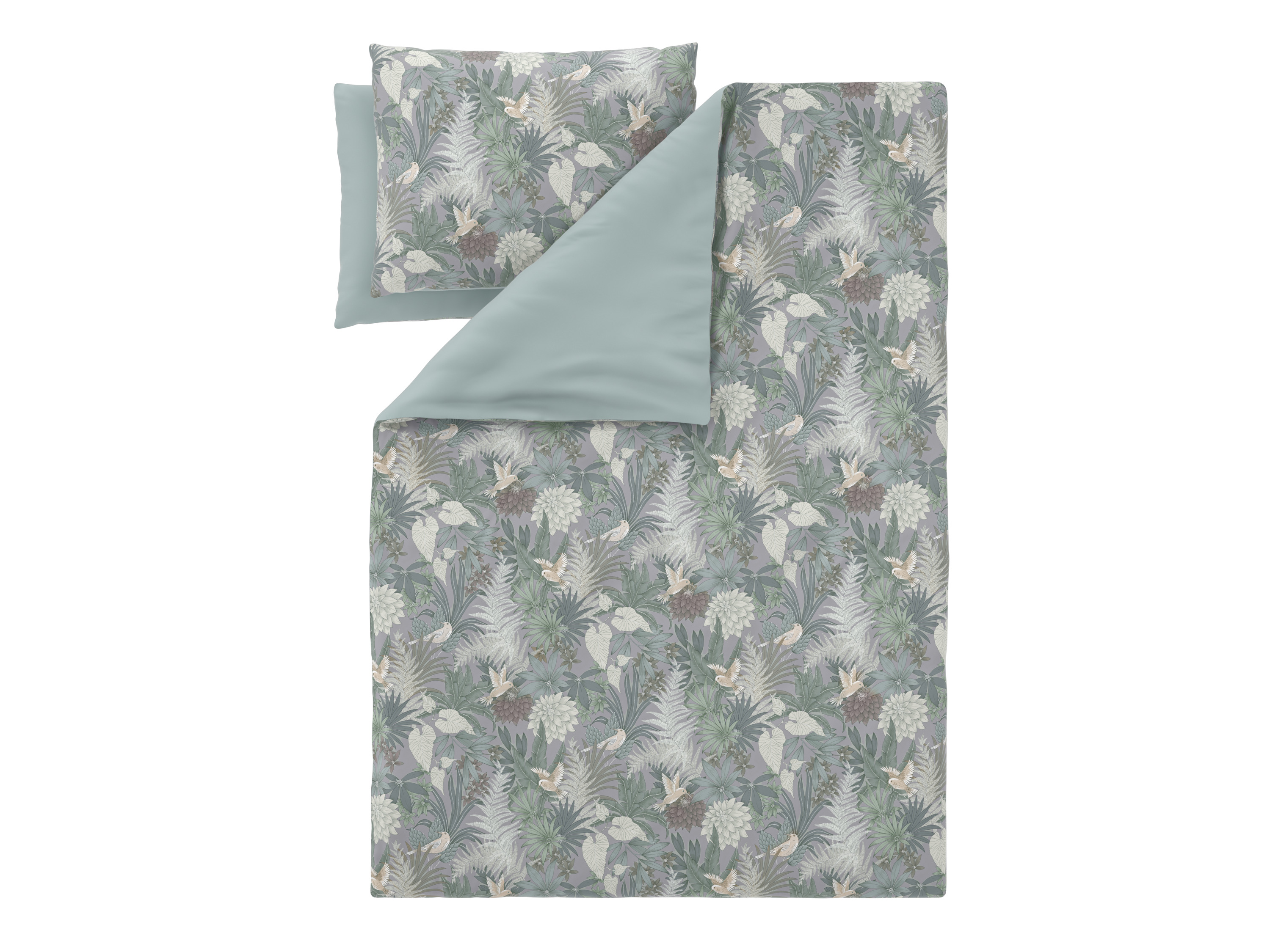 Livarno® Saténové ložní povlečení, 240 x 220 cm, 70 x 90 cm (ptáci)