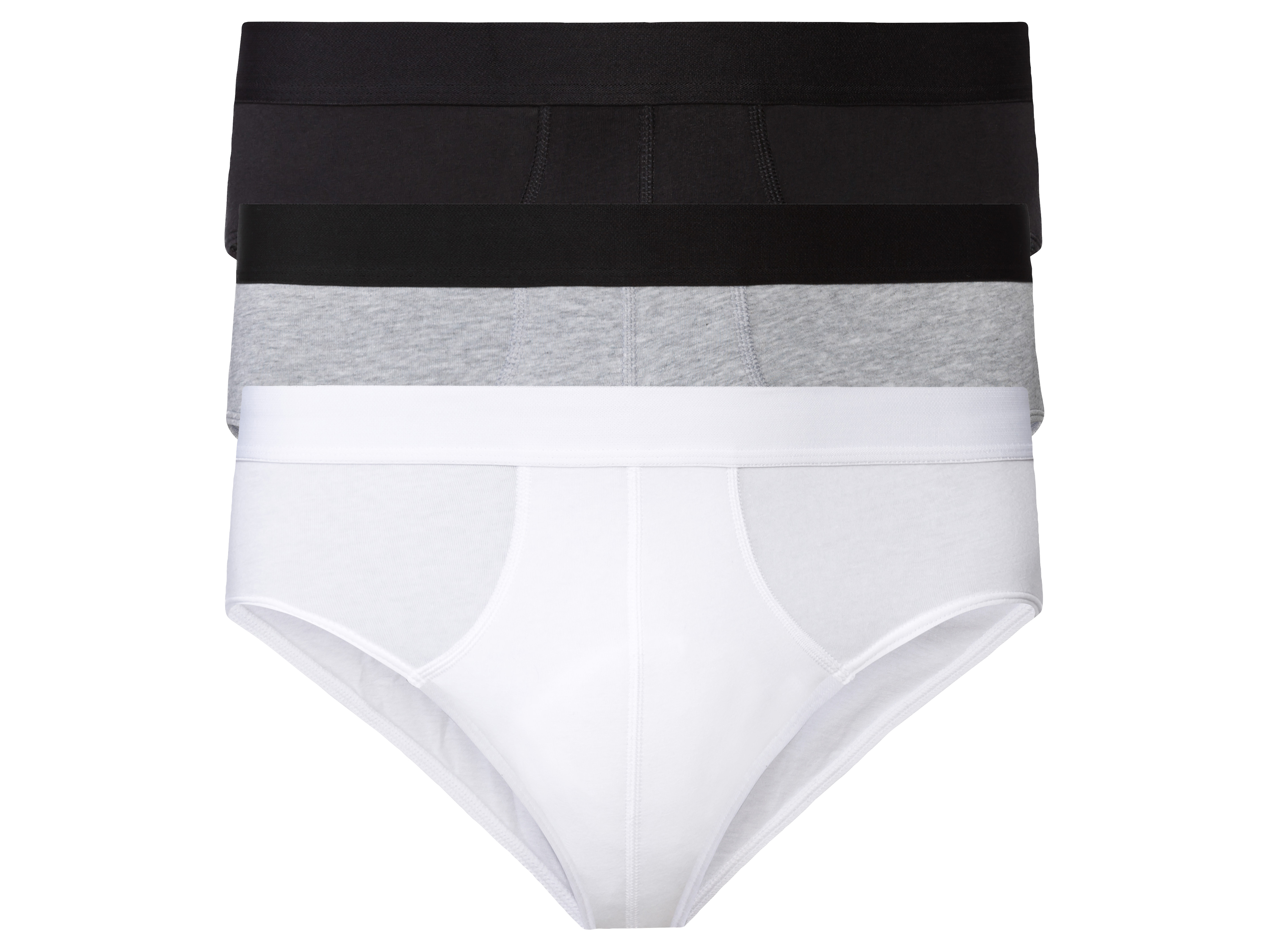 Livergy® Pánské slipy Xxl, 3 kusy (8/2Xl, černá/šedá/bílá)
