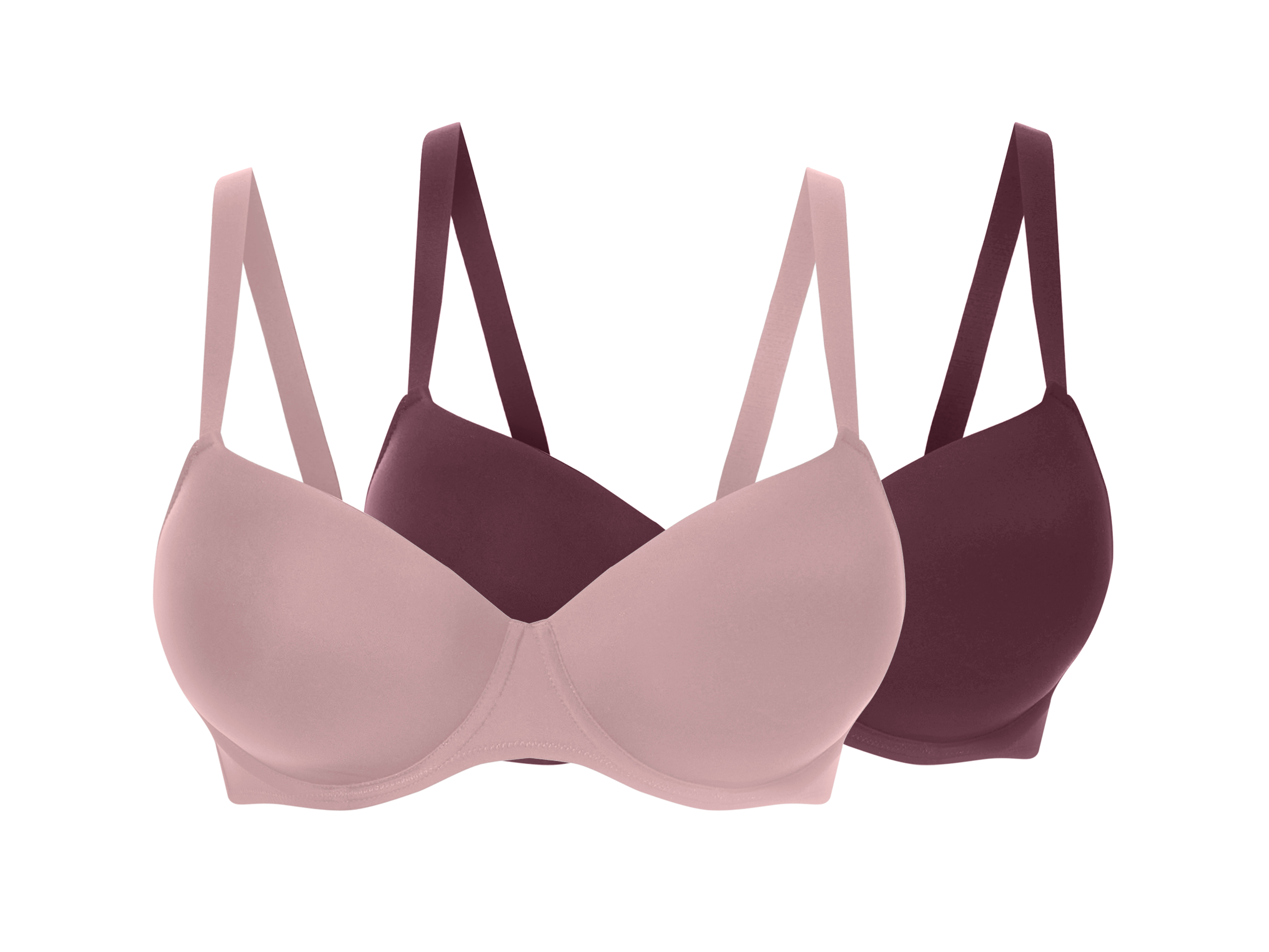 Esmara® Dámská podprsenka Xxl, 2 kusy (červená/růžová, 90C)