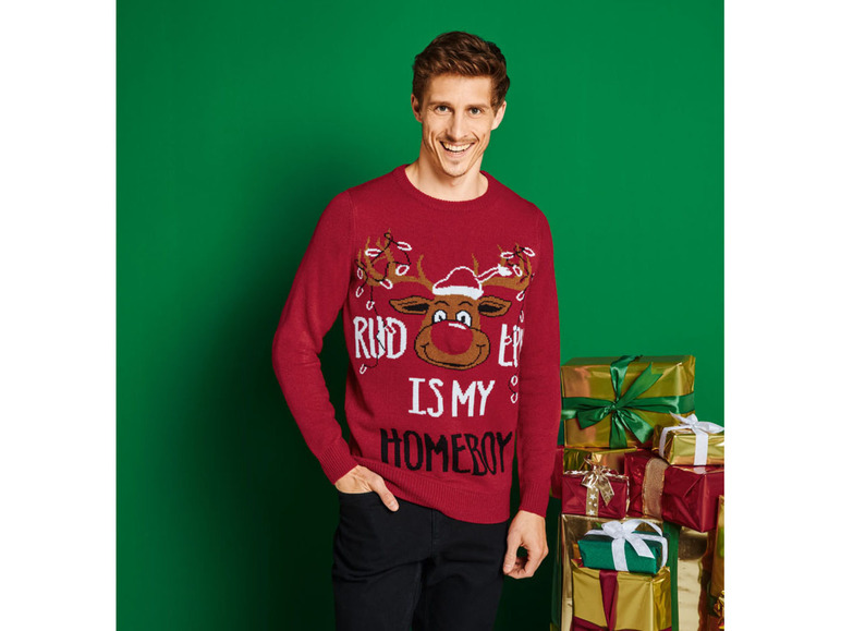  Zobrazit na celou obrazovku LIVERGY Pánský vánoční svetr s LED - Obrázek 14
