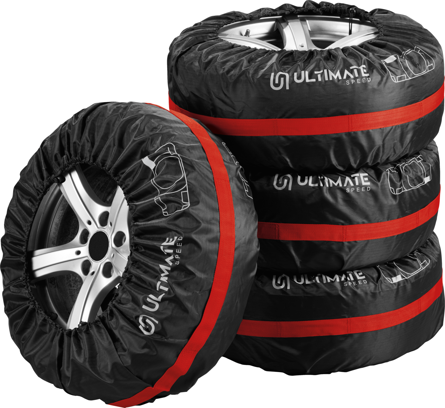 Ultimate Speed® Sada obalů na pneumatiky, 4dílná (16-19 palců)