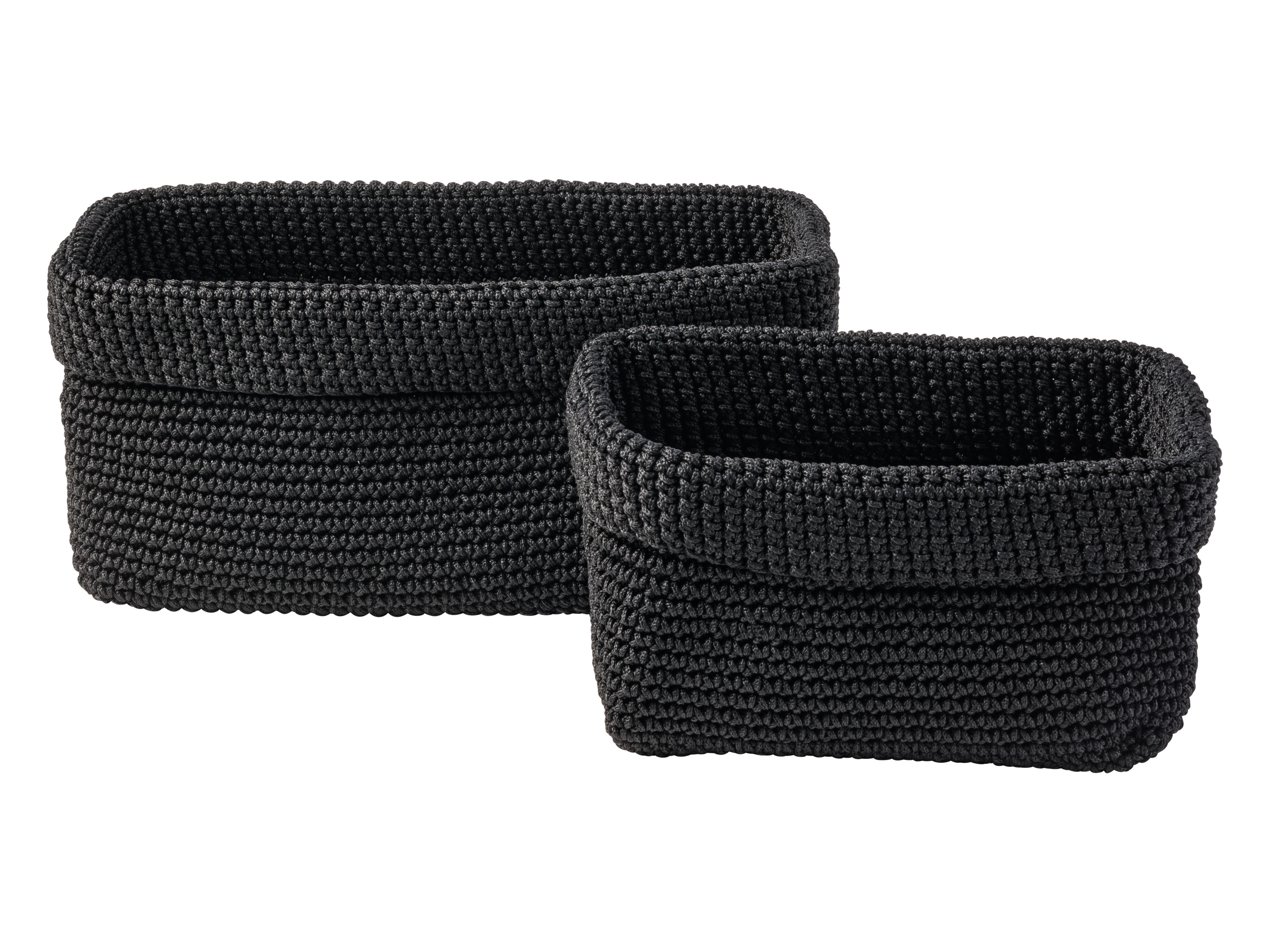 Livarno home Závěsný organizér / Sada úložných košíků (sada úložných košíků, 2dílná, černá)