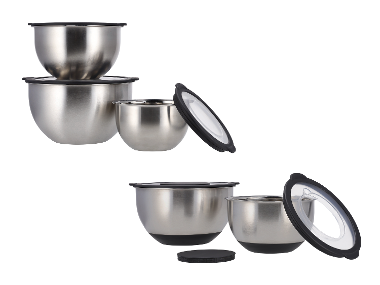 SILVERCREST® Sada mís z nerezové oceli