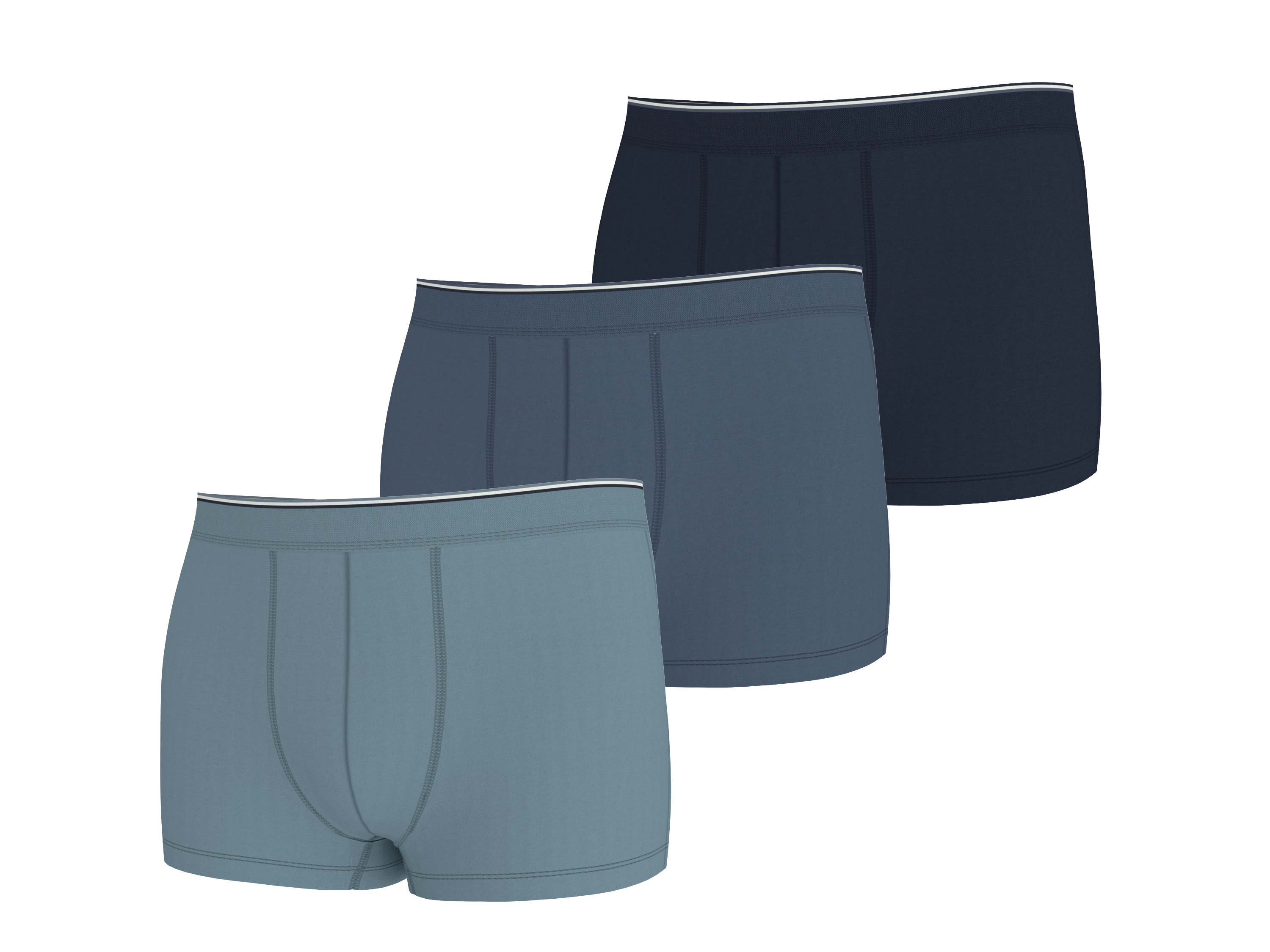 Esmara MEN Pánské boxerky, 3 kusy (navy modrá / modrá, 5/M)