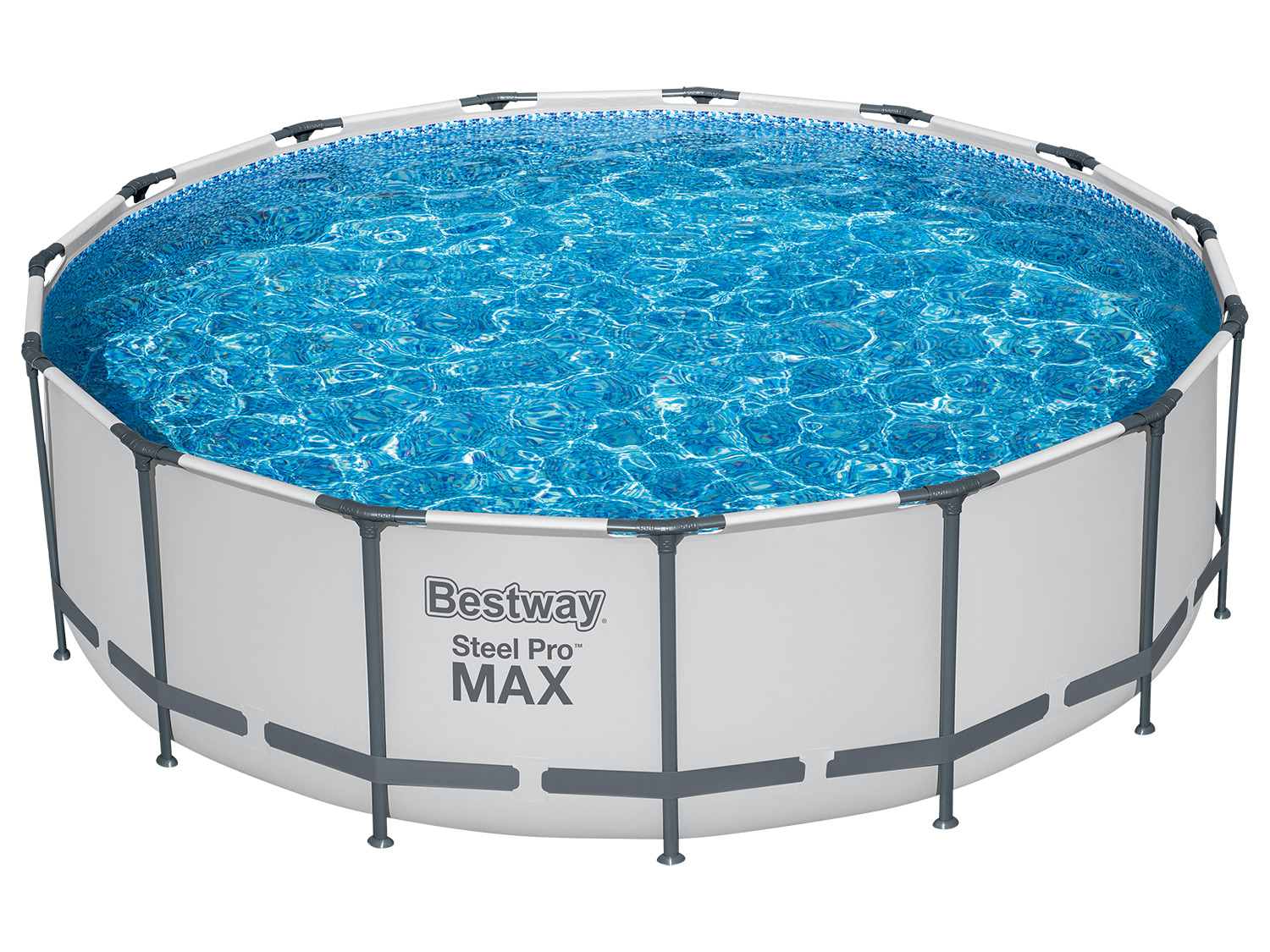 Bestway BazĂ©n Steel Pro Maxâ„˘ s filtraÄŤnĂ­m zaĹ™Ă­zenĂ­m a schĹŻdky, Ă� 4,57 x 1,22 m