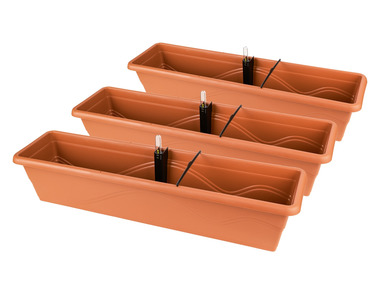 PARKSIDE® Sada samozavlažovacích truhlíků, 80 cm, terakota, 3dílná