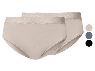 esmara® Dámské kalhotky s krajkou, 2 kusy