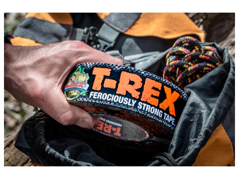 T-Rex páska, lano a outdoorové vybavení.