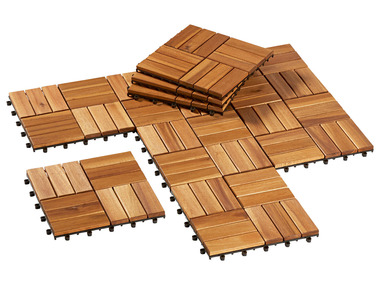 LIVARNO home Dřevěná dlaždice, 10 kusů