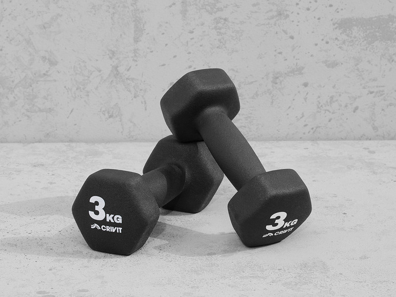  Zobrazit na celou obrazovku CRIVIT Sada činek, 2 x 3 kg / 2 x 4 kg - Obrázek 6