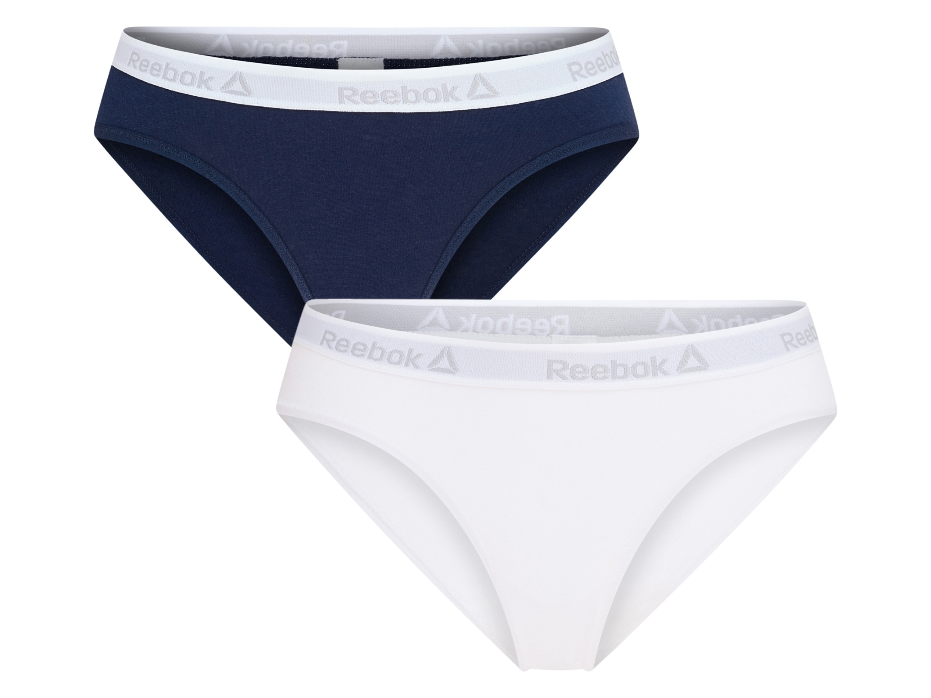 Reebok Dámské kalhotky, 2 kusy (navy modrá / bílá, S)