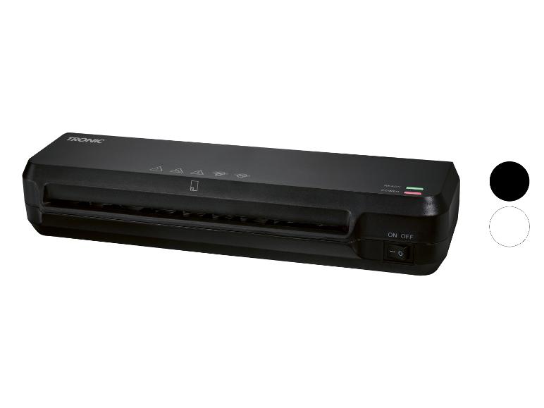 Černý laminátor TRONIC s vypínačem a kontrolkami