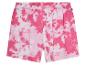 Dětské kraťasy s potiskem tie-dye v světle růžové barvě.