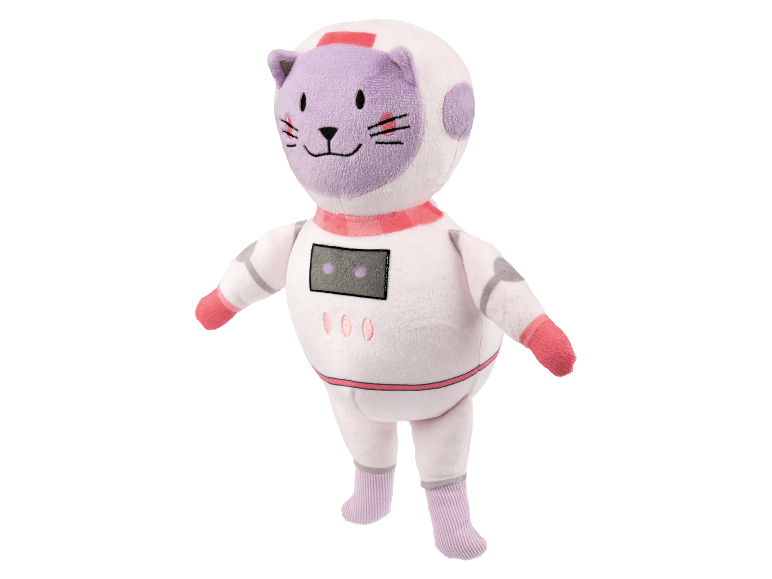 Plyšová hračka kočka-astronaut.