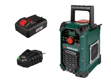 PARKSIDE® Aku stavební rádio PBRA 20-Li B1, Smart 4 Ah