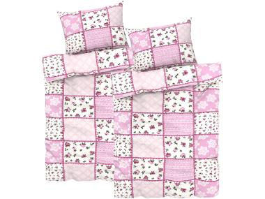 Sada ložního povlečení, 140 x 200 cm, 70 x 90 cm, patchwork, 2dílná