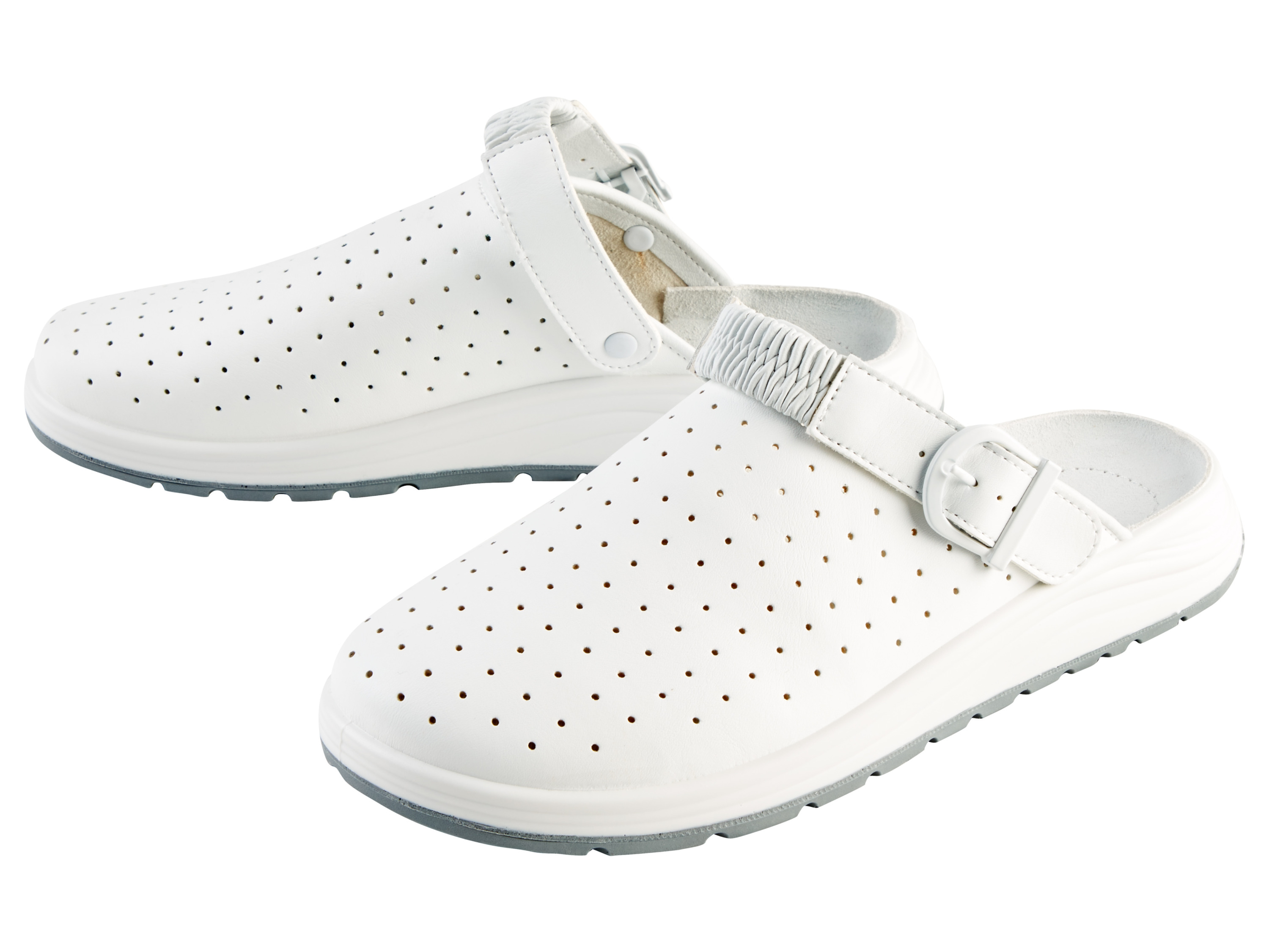 Dámské / Pánské kožené nazouváky (krémová, 45)