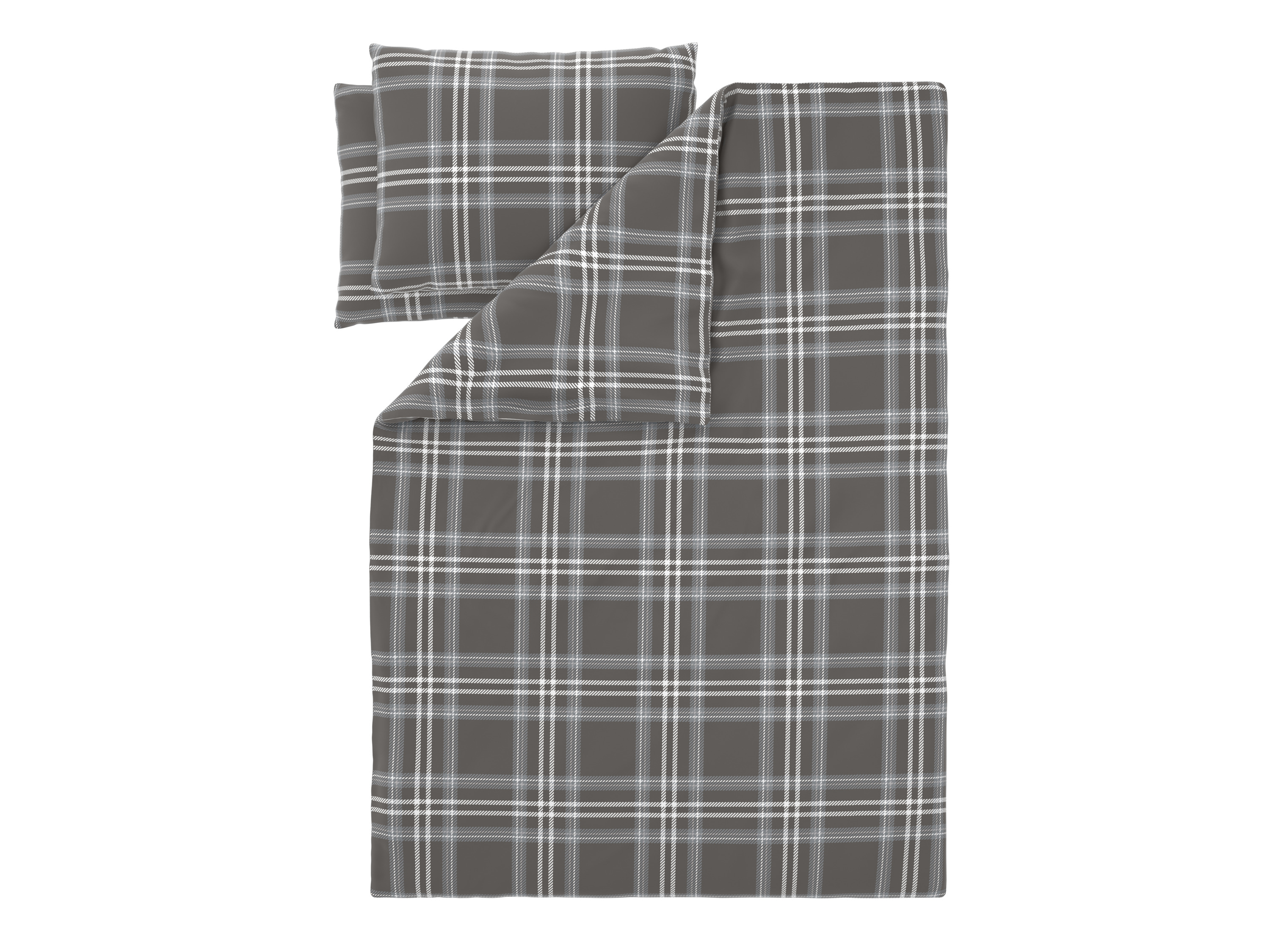 Livarno® Ložní povlečení z jemného flanelu, 200 x 220 cm, 70 x 90 cm (šedá)