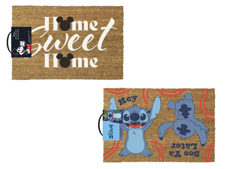 Rohožky 'Home Sweet Home' s Mickey ušima a 'Hey See Ya Later' se Stitchem.