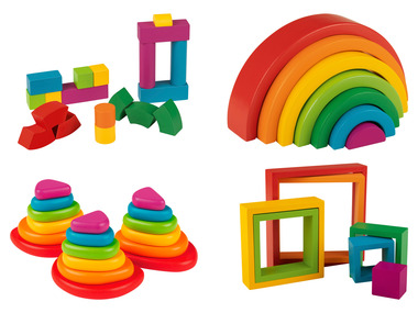 Playtive Dřevěná duhová skládačka Montessori