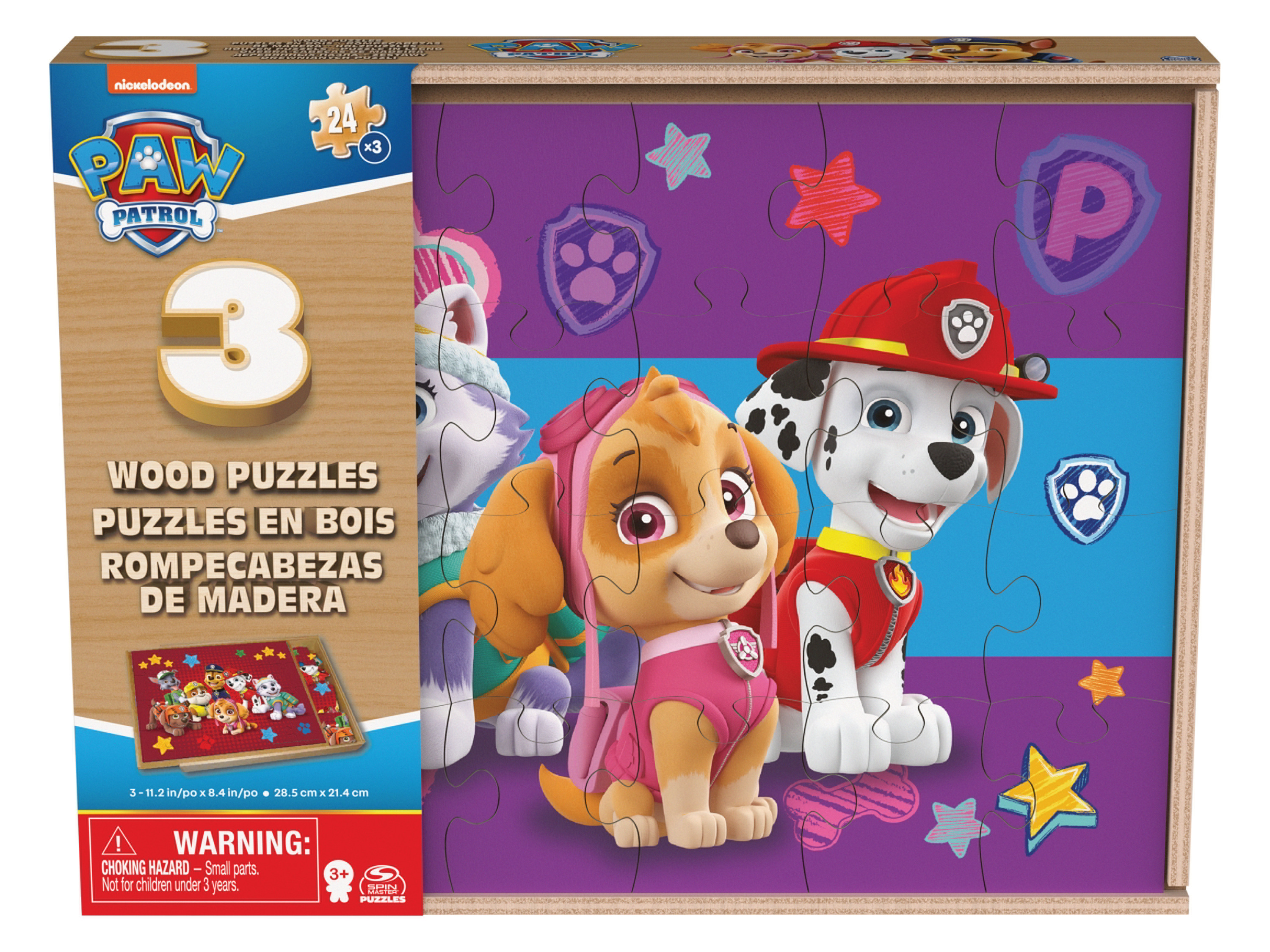Spinmaster Dřevěné puzzle Tlapková patrola / Gábinin kouzelný domek (Tlapková patrola)