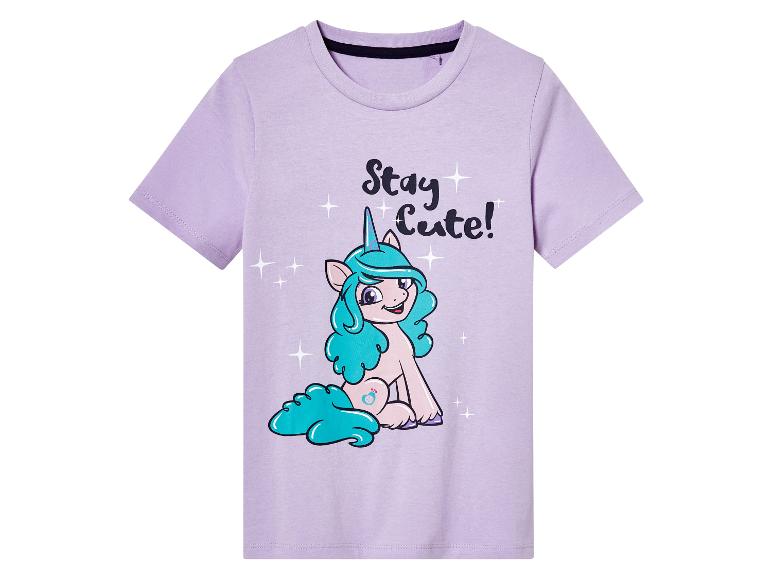Lilavé tričko s potiskem jednorožce a nápisem 'Stay Cute!'