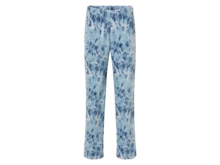 Modré pyžamové kalhoty s potiskem tie-dye.