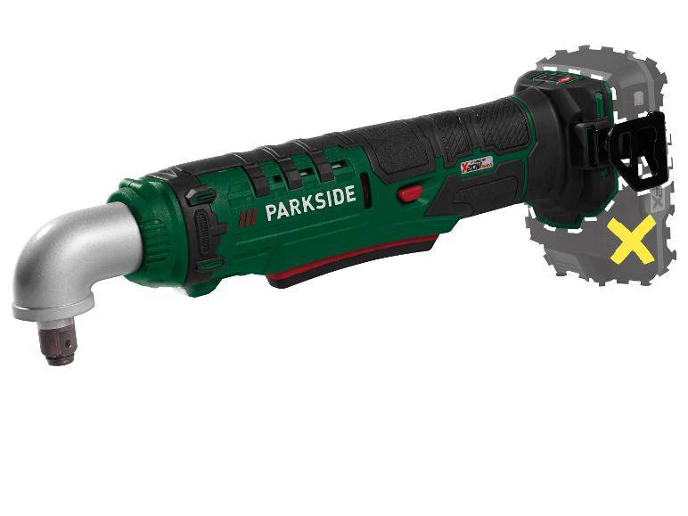 Akumulátorový úhlový šroubovák PARKSIDE X 20V Team, zeleno-černý.