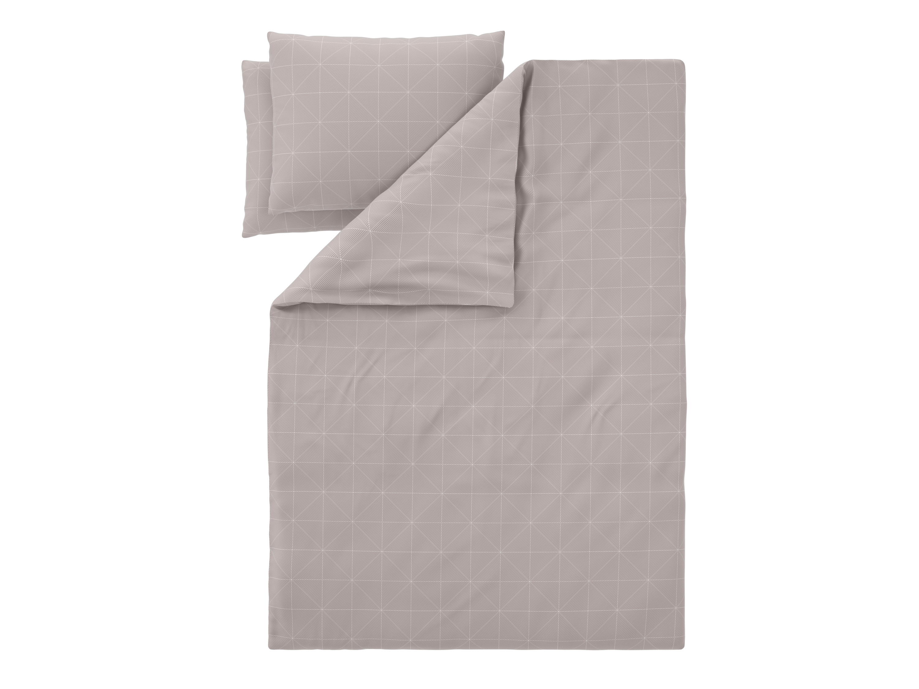 Livarno® Ložní povlečení z mikrovláknitého saténu, 220 x 240 cm, 70 x 90 cm (geometrie/béžová)