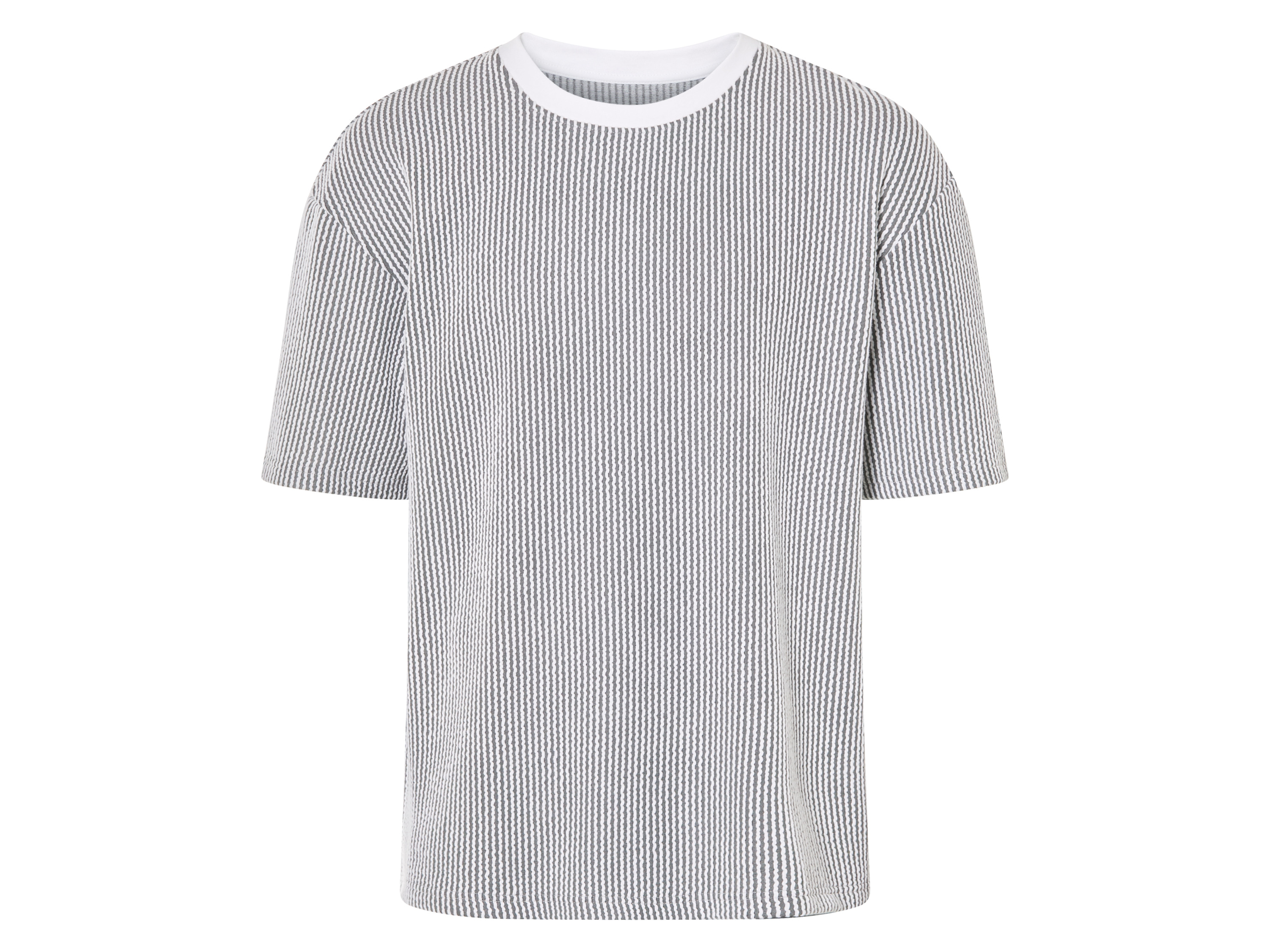 Livergy® Pánské triko, s kulatým výstřihem (černá/bílá, S (44/46))