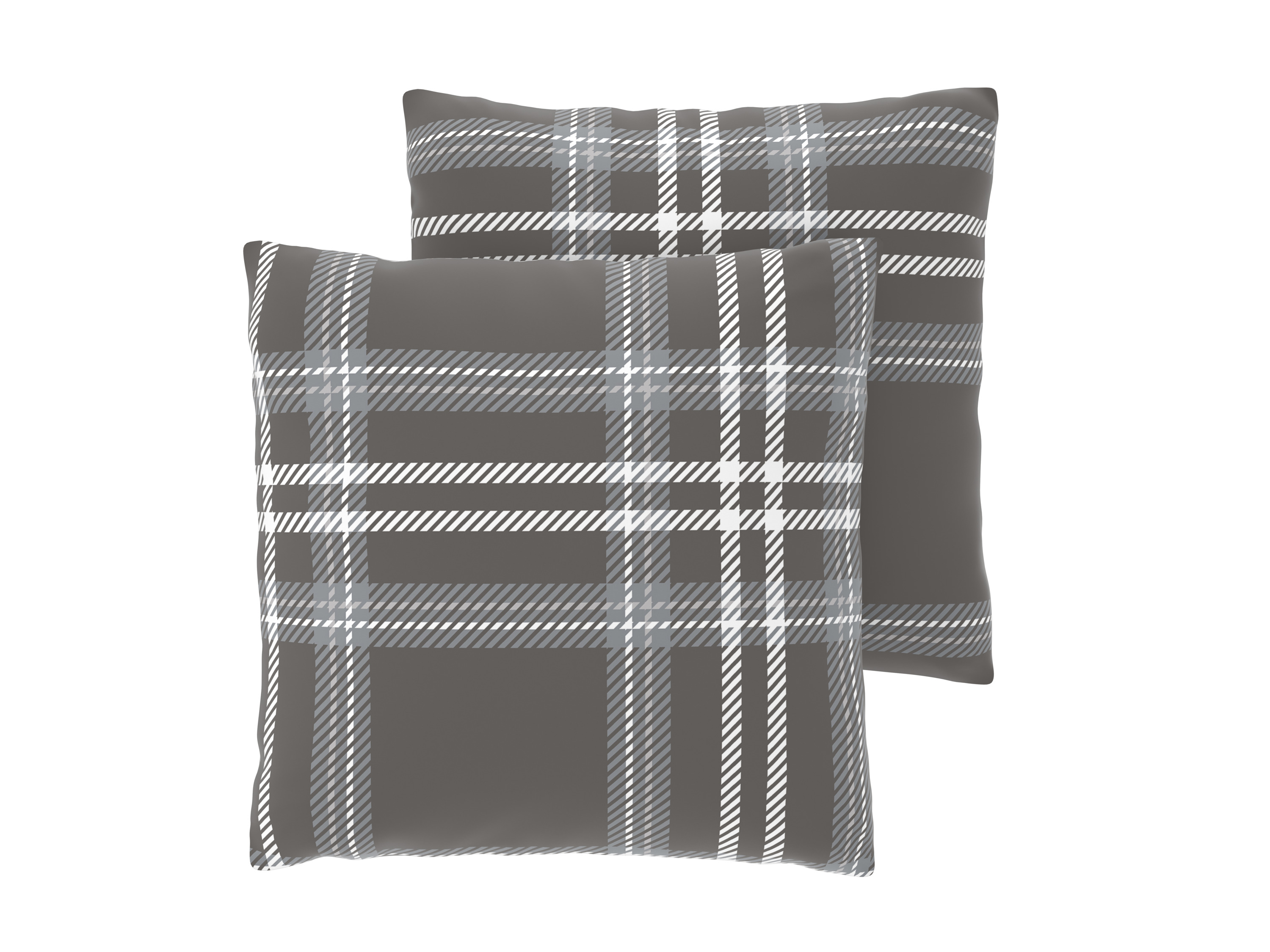 Livarno® Potah na polštář, 50 x 60 cm, 2 kusy (kostka/šedá)