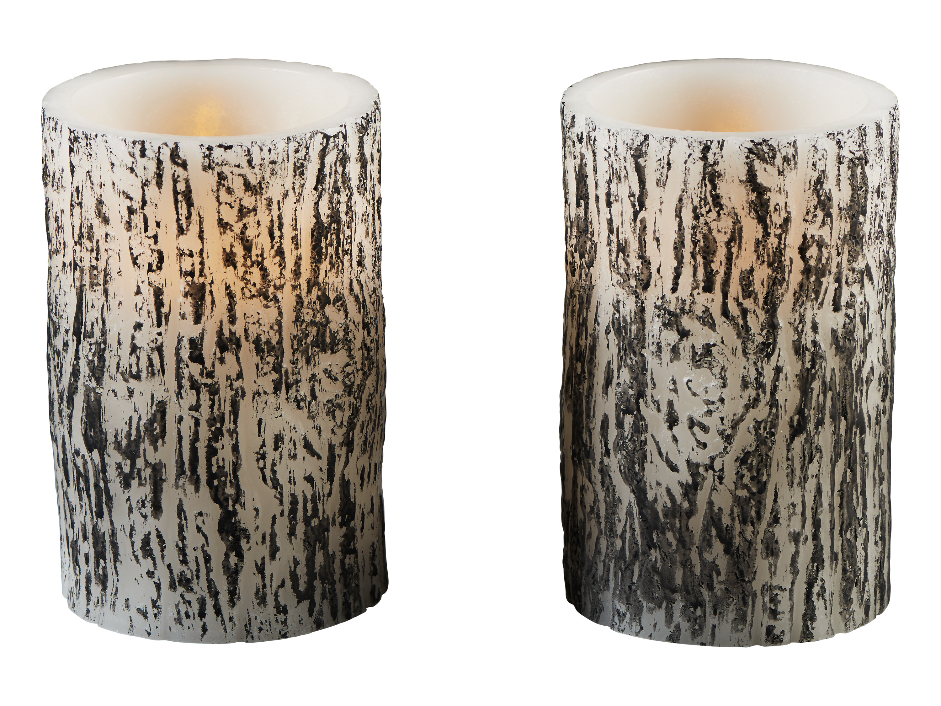 Livarno home LED svíčka z přírodního vosku (vzhled dřeva)