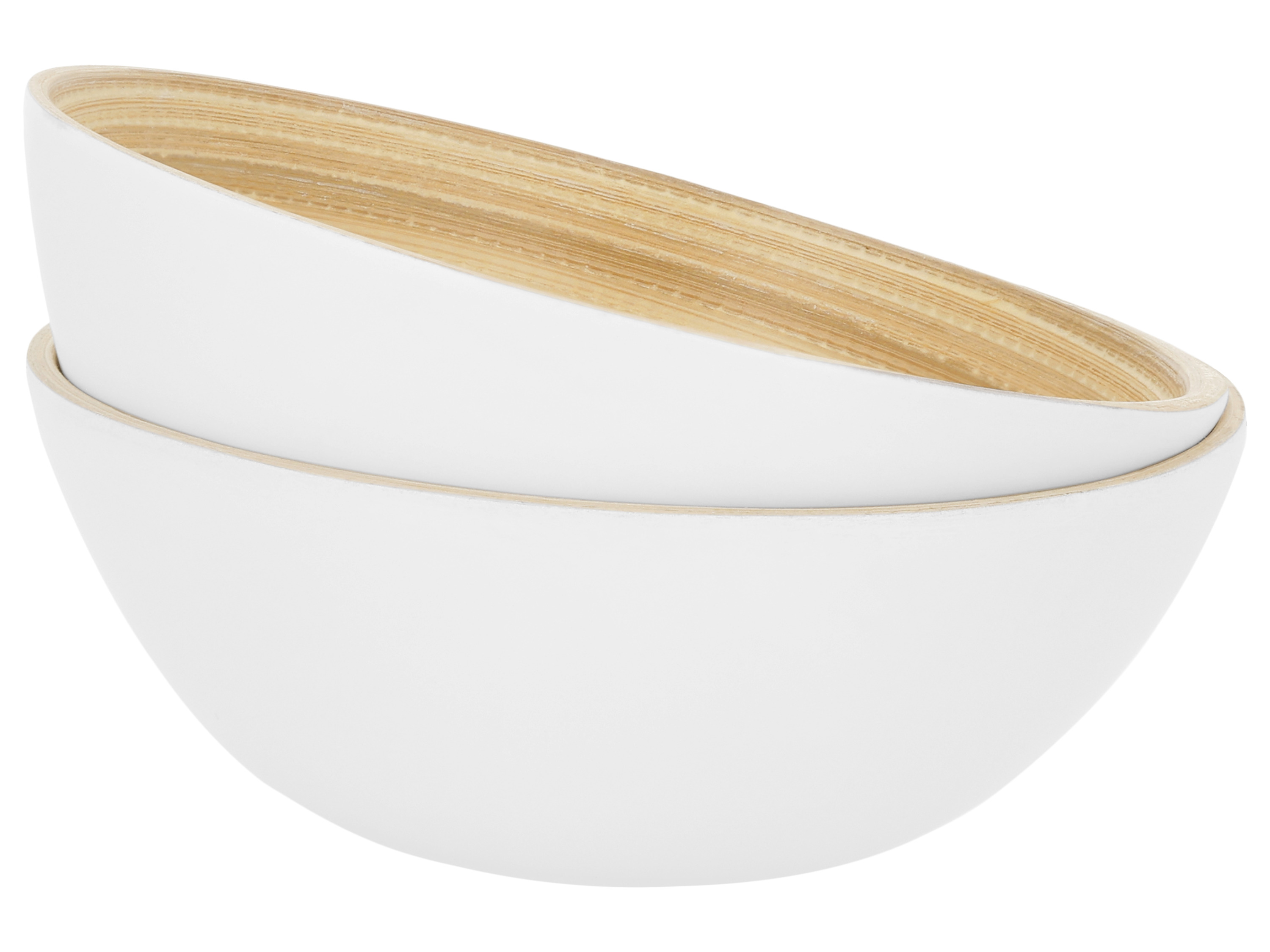 Silvercrest® Bambusová mísa (sada misek, bílá, 2dílná)