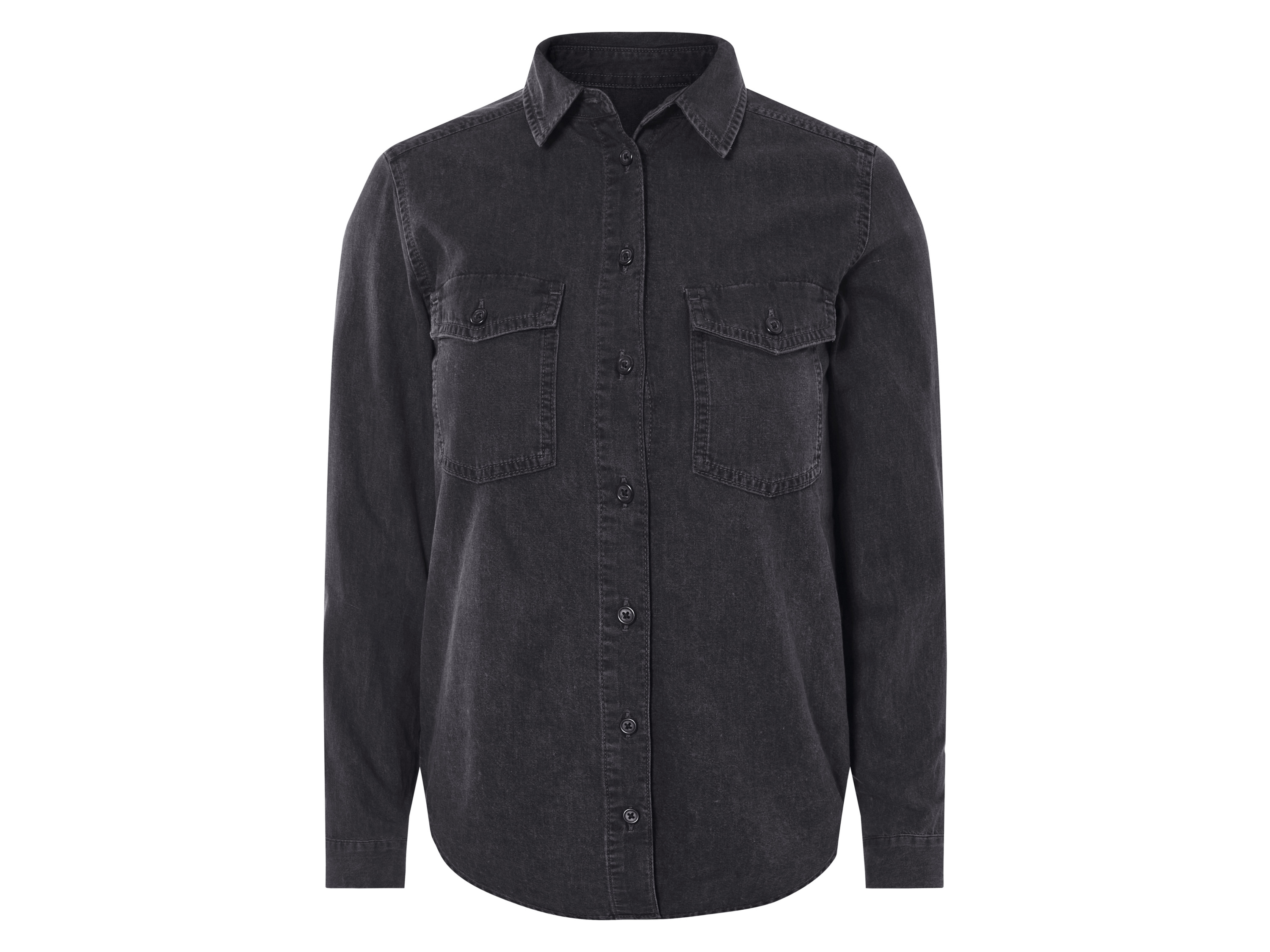 esmara® Dámská džínová košile (tmavě šedá, 38)