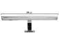 Chromovaná LED zrcadlová lampa, délka 30 cm