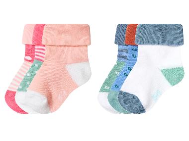 lupilu® Dětské ponožky s BIO bavlnou, 3 páry