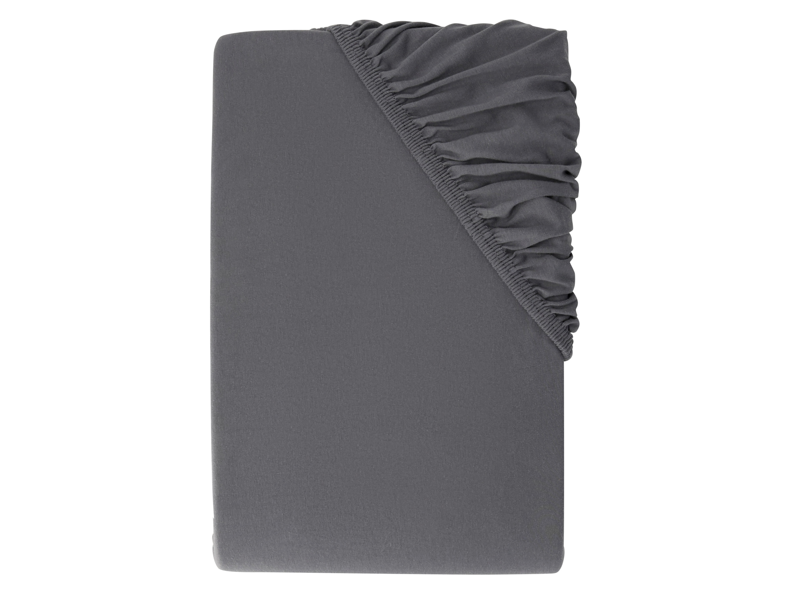 Livarno® Žerzejové napínací prostěradlo, 90-100 x 200 cm (tmavě šedá)
