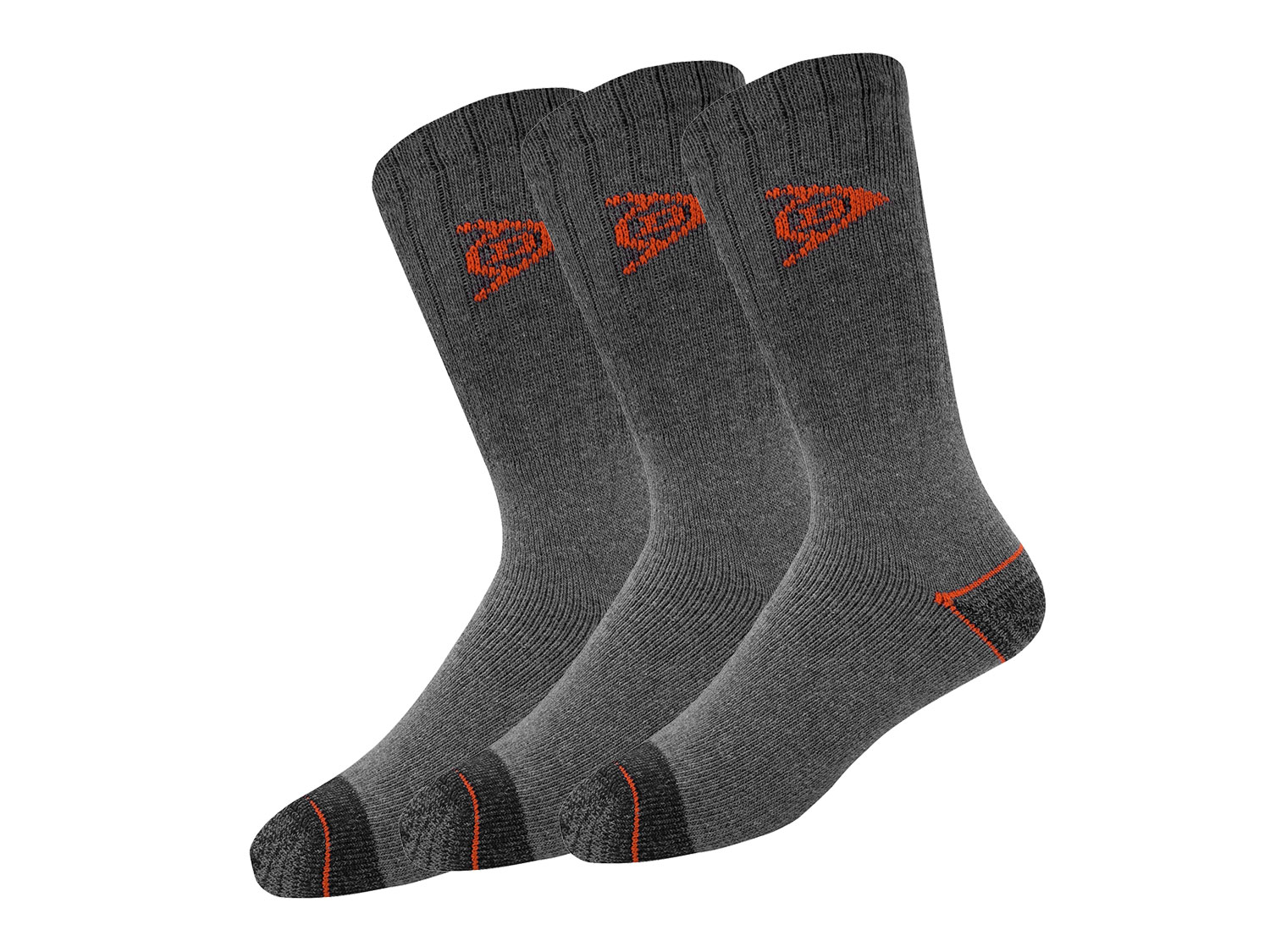 Dunlop Pánské pracovní ponožky, 3 páry (tmavě šedá, 43-46)