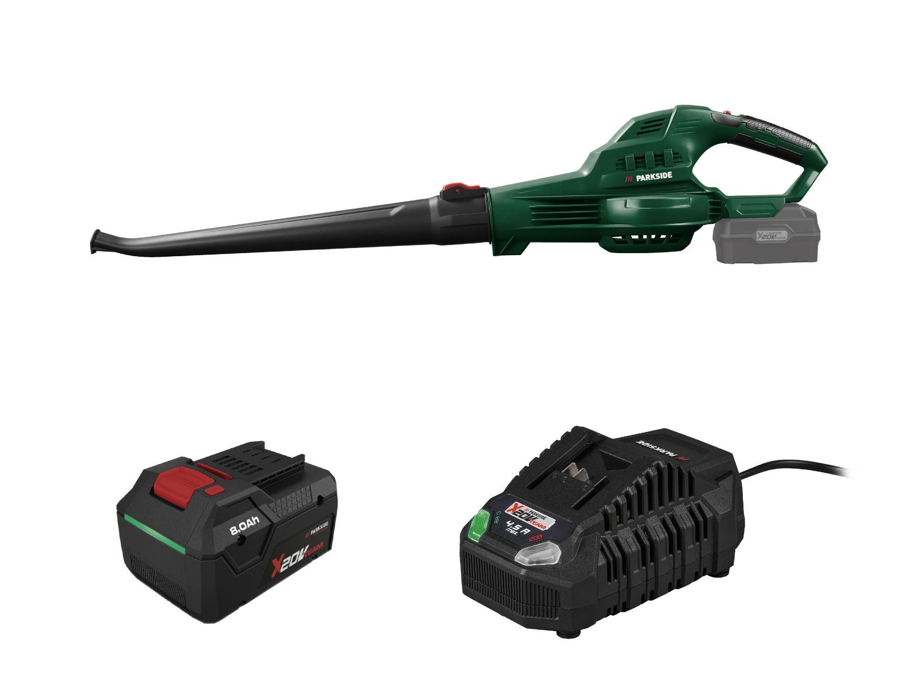 Parkside® Aku foukač listí Palb 20 A1, Smart 8 Ah