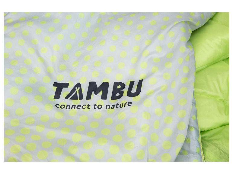 Zelená bunda s bílými puntíky a logem Tambu.