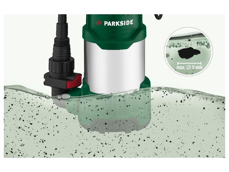 Ponorné čerpadlo PARKSIDE ve vodě s částicemi do 5 mm