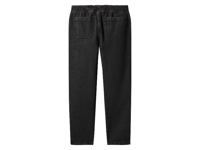 Dětské černé džíny s gumou v pase.