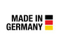 Logo německé vlajky s textem 'Made in Germany'.