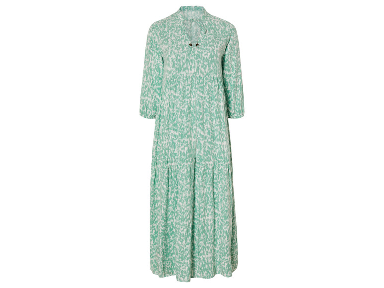 Zelené maxi šaty s potiskem.