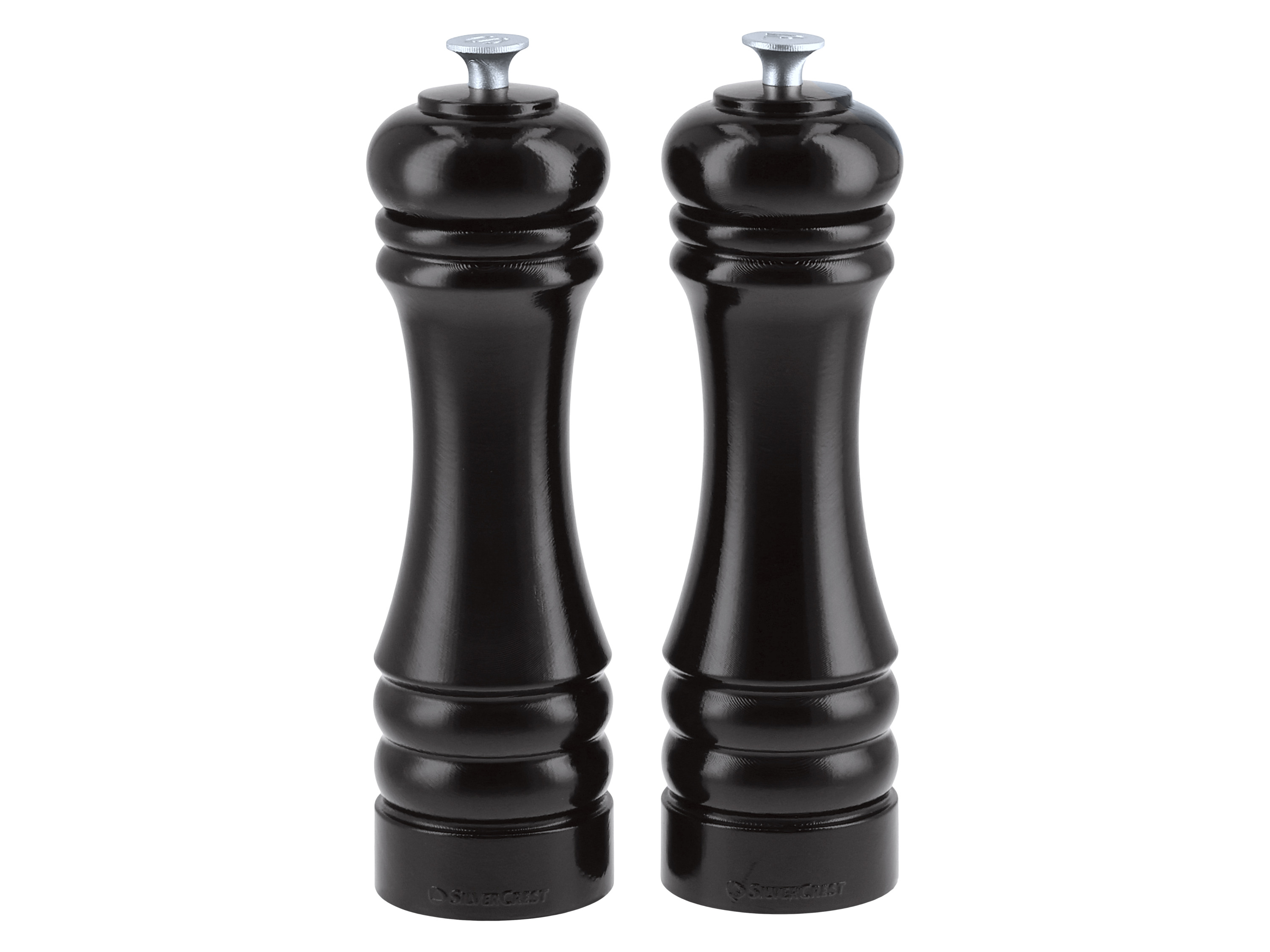 Silvercrest® Sada mlýnků na sůl a pepř (černá)