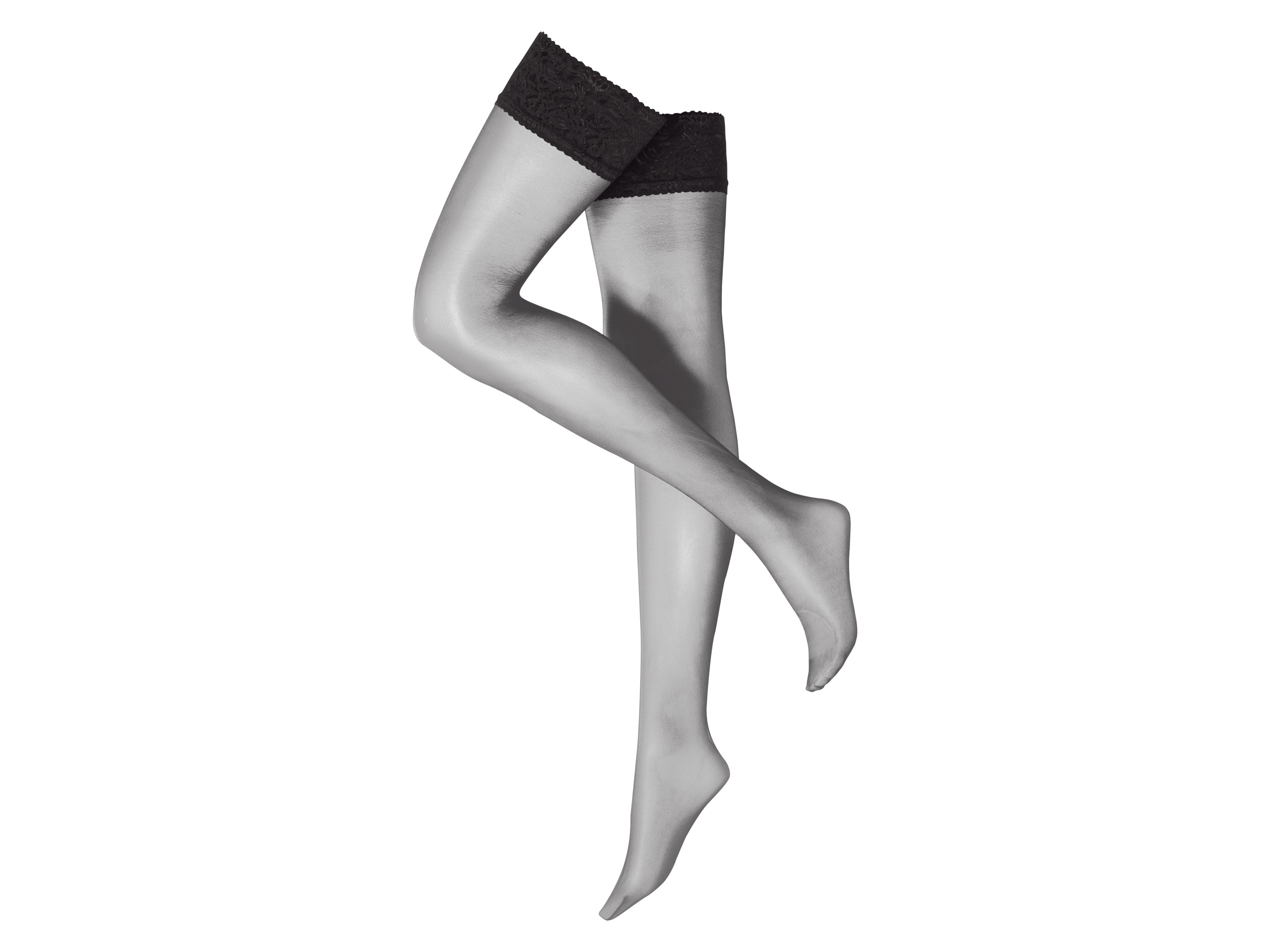 esmara® Dámské samodržící punčochy 20 DEN (černá, M (40/42))