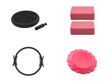 CRIVIT Balanční polštář / bloky na jógu / kruh na pilates / podložka na kolena