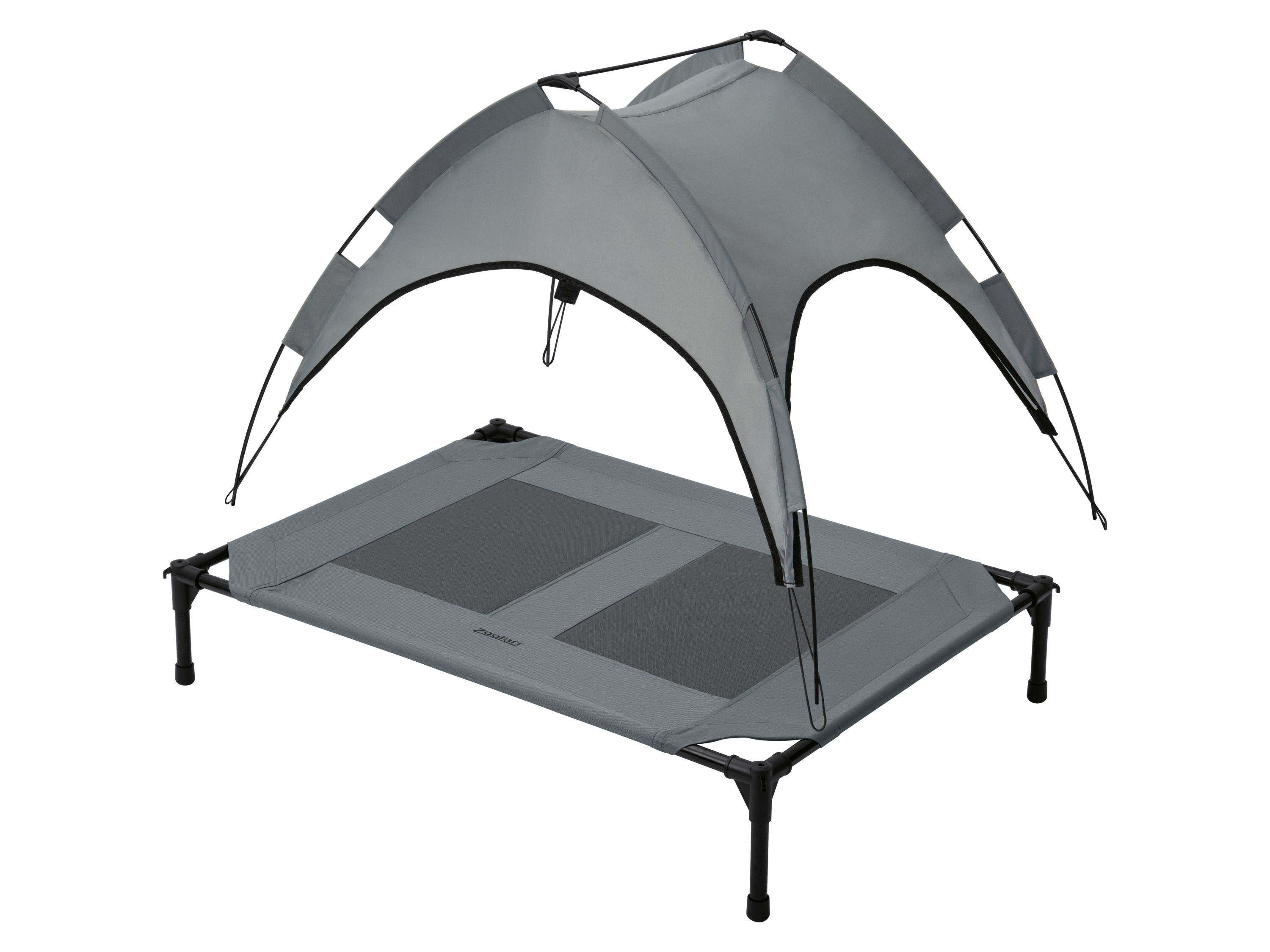 zoofari® Lehátko pro psy se střechou proti slunci / Skládací lehátko pro psy (pelíšek pro psa se stříškou)