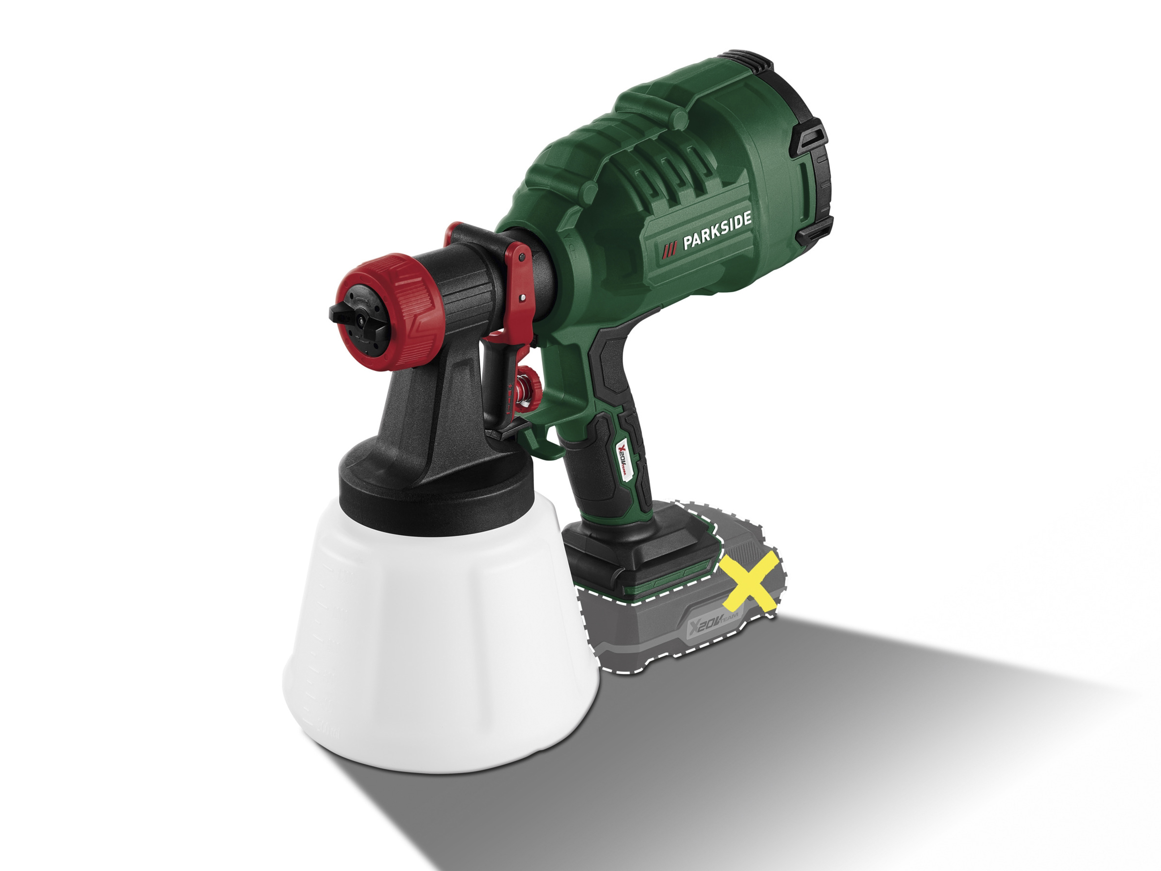 Parkside® Aku stříkací malířská pistole Pfsa 20-Li B2 – bez akumulátoru a nabíječky