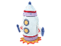 Roztomilá plyšová raketa.